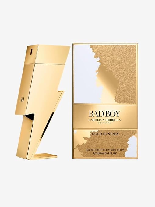 Carolina Herrera Bad Boy Gold Fantasy EDT 3.4 oz - Image 4