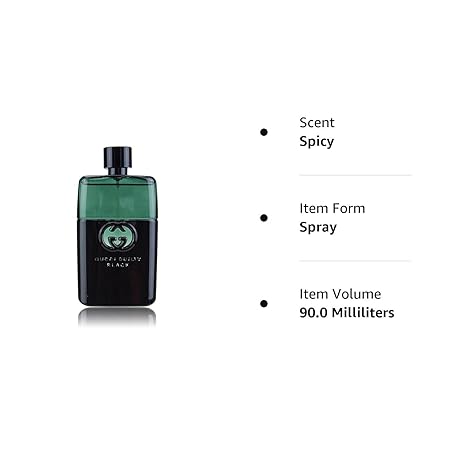 Gucci Gucci Guilty Black pour Homme EDT 3 oz - Image 3