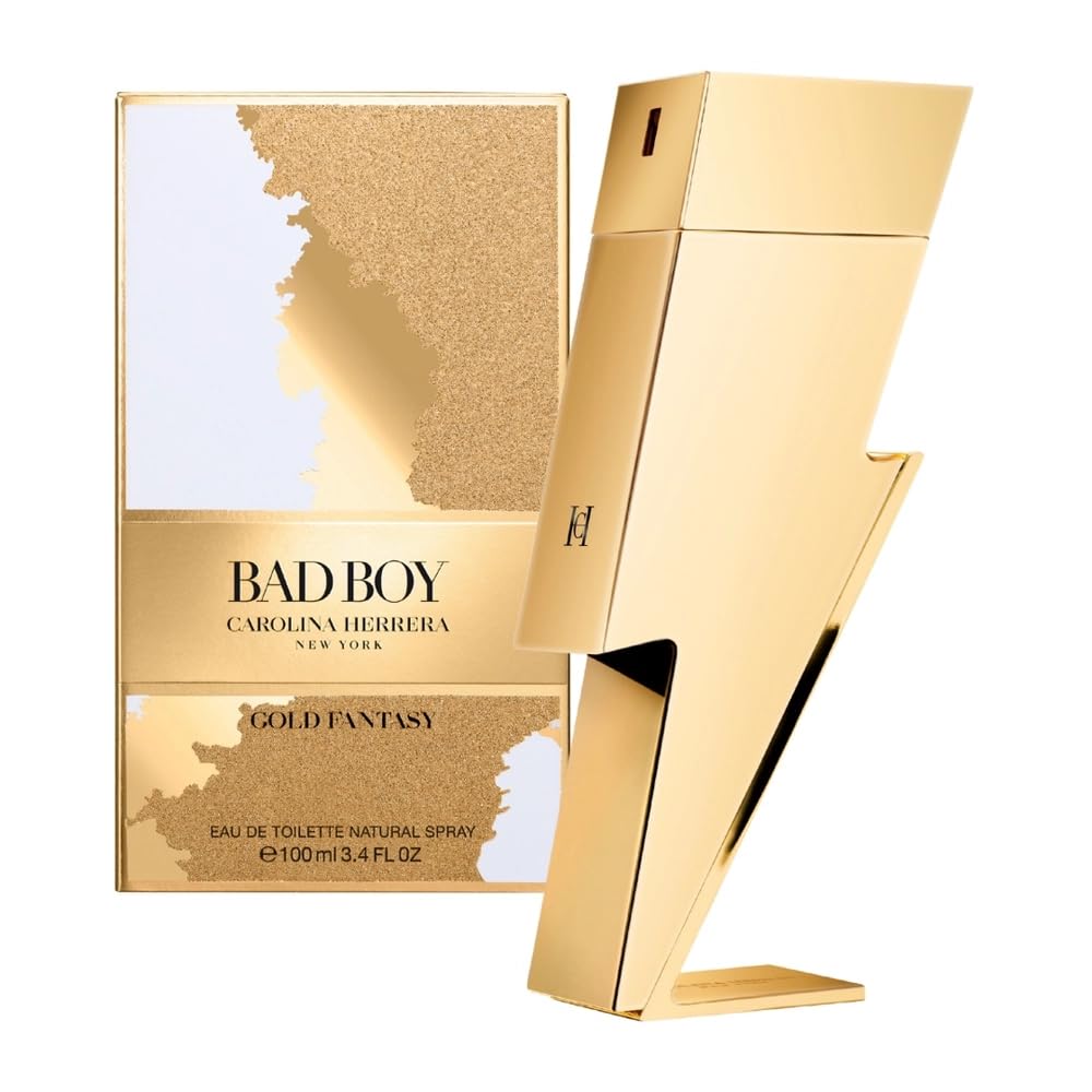 Carolina Herrera Bad Boy Gold Fantasy EDT 3.4 oz - Image 2