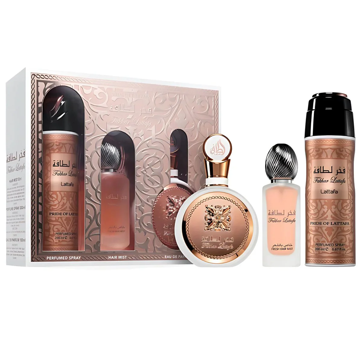 Lattafa Fakhar Women Gift Set EDP 3.4 oz
