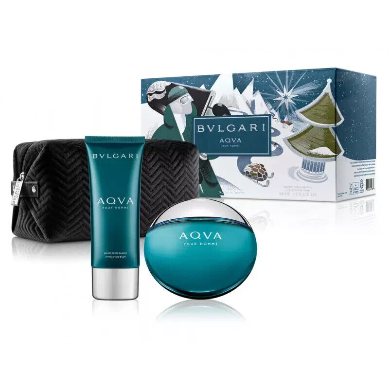 Bvlgari Aqva 3Pc Gift Set SET EDT 3.4 oz