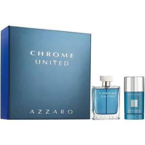 Azzaro  Coffret Chrome United  SET EDT  1.6 oz