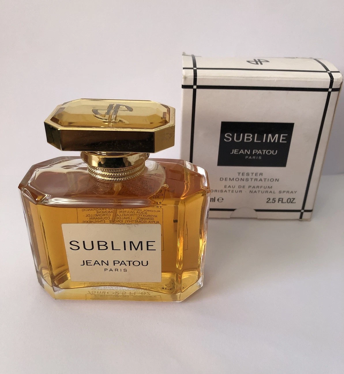 Jean Patou Sublime Tester Eau de Toilette EDT 2.5 oz